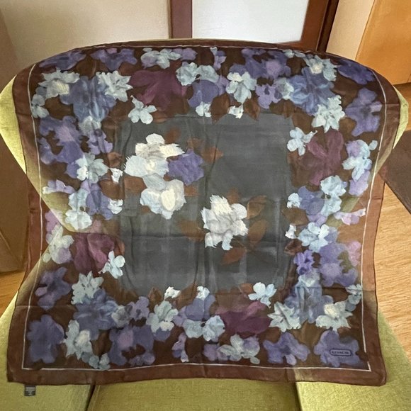 COACH - Vintage Square Silk Scarf - Picture 1 of 5
